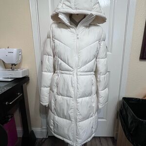 DKNY Women's Hooded Puffer Coat